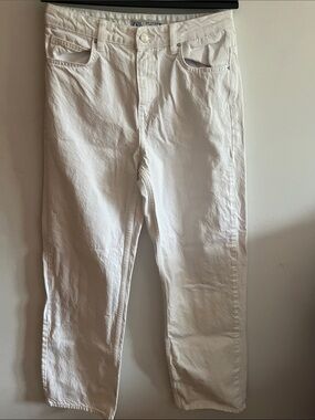 Zara White Straight-Leg Women's Jeans
